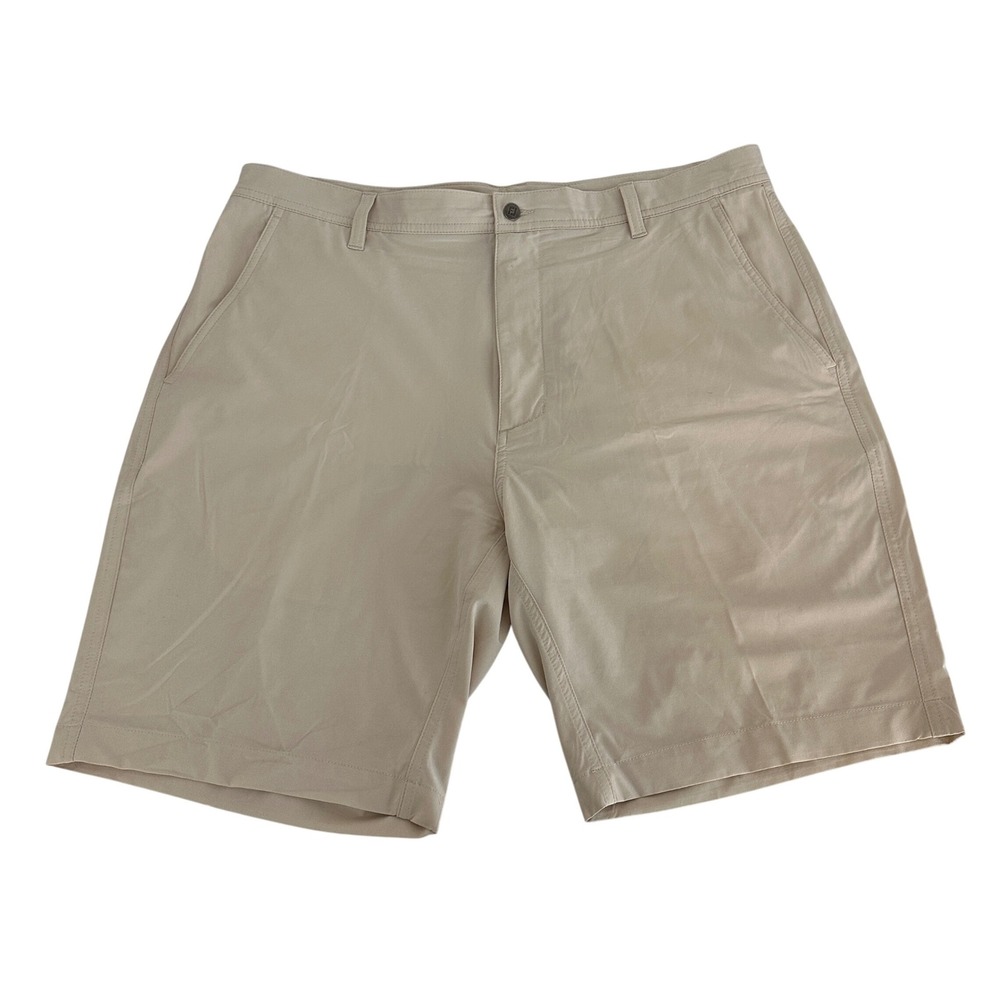 FootJoy Men's Golf Shorts W36 Beige Lightweight Performance Flat Front‎